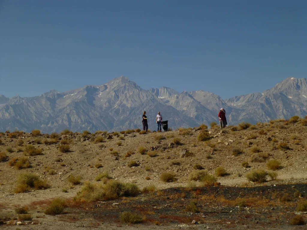 Illustration only, not Seth Orme. Volunteers picking up trash on public land in California on National Public Lands Day 2017, a Bureau of Land Management photo.
